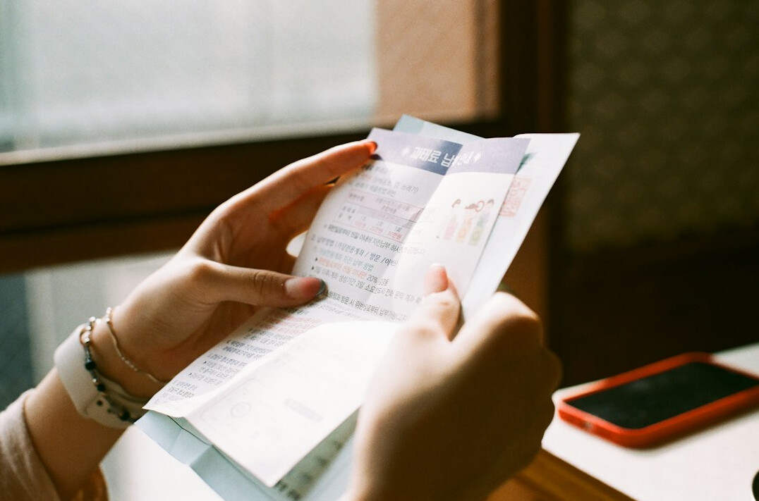 person reviewing bills