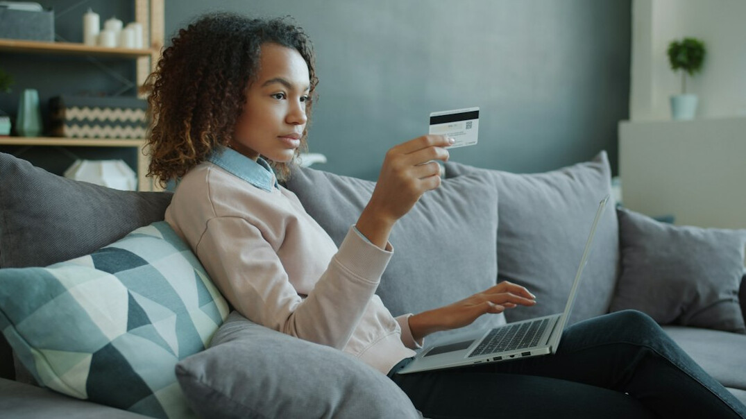 woman reviewing finances at home