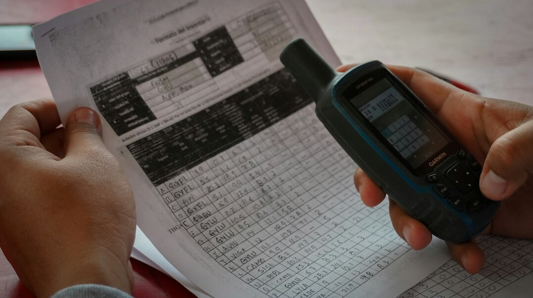 person using financial calculator